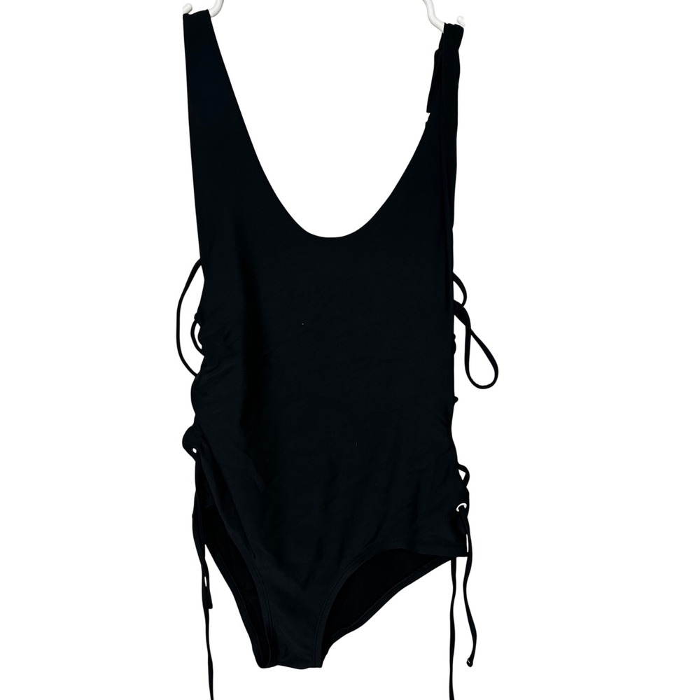 Aerie Black One Piece Swimsuit Lace Up Sides Women's Size Extra‎ Small XS